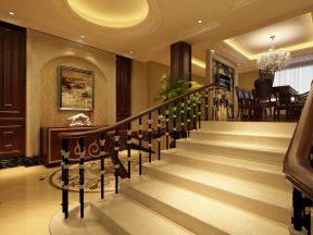 新古典风格别墅过道楼梯设计效果图