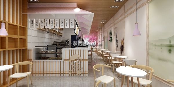 新日系奶茶店日式风格150㎡设计方案