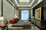 杭州别墅中式风格卧室装潢设计效果图 