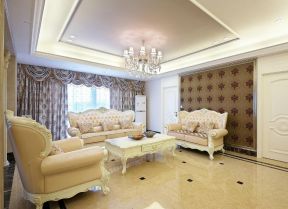 杭州欧式别墅客厅装修装潢设计图