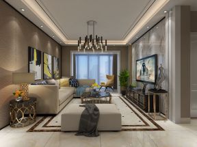 后現(xiàn)代客廳背景墻 2020后現(xiàn)代客廳墻面漆顏色效果圖 