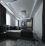 万和城156平米三居室现代风格卧室装修效果图
