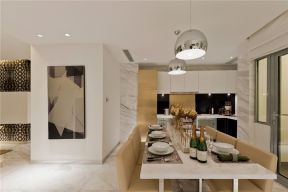紫御熙庭现代简约98平三居室餐厅装修案例