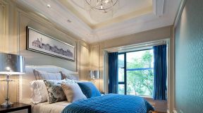 海赋外滩120㎡欧式风格卧室装修效果图