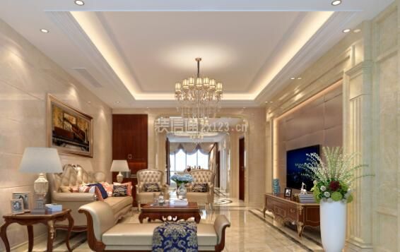 欧式古典客厅装修效果图 2020欧式古典客厅装修效果图 