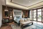 中国古典风格别墅卧室床两边造型图片
