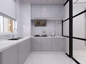 狮子城115平米三居室现代简约风格厨房装修效果图