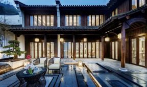 中国古典风格别墅庭院装修设计图片