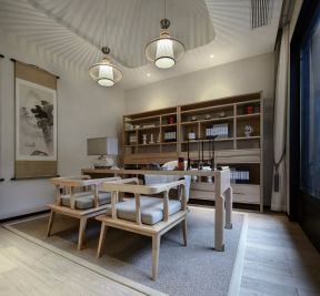 中国古典风格书房实木家具设计图片