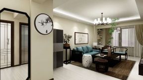新中式客厅沙发背景墙装饰画 新中式客厅装修设计图片