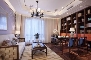 2023中国古典风格书房沙发装修图片