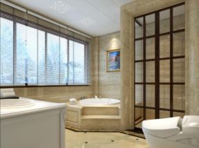 欧式风格500平米别墅浴室背景墙设计效果图