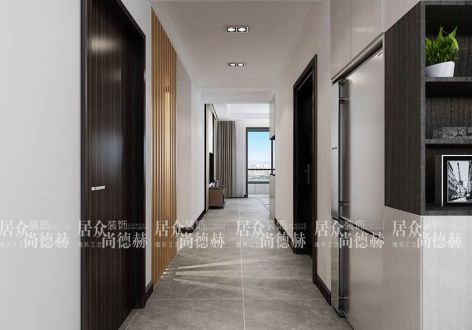 湖滨文锦苑150平米三居室现代风格装修效果图