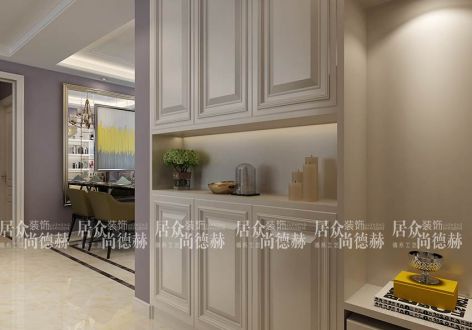 保利香槟国际130平米三居室现代风格装修效果图