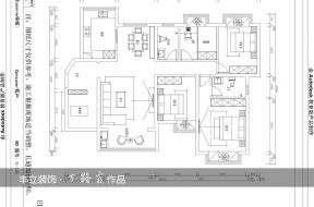 128平米三居室户型图