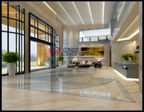 天业彩印有限公司1200平米办公楼门厅现代风格装修效果图