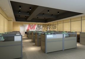 天业彩印有限公司1200平米办公楼办公区现代风格装修效果图