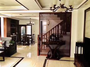 新中式風格110平米三居餐廳裝修設計圖片