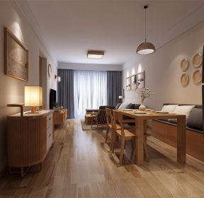 富力悦禧73平米两居室日式风格餐厅装修效果图-每日推荐