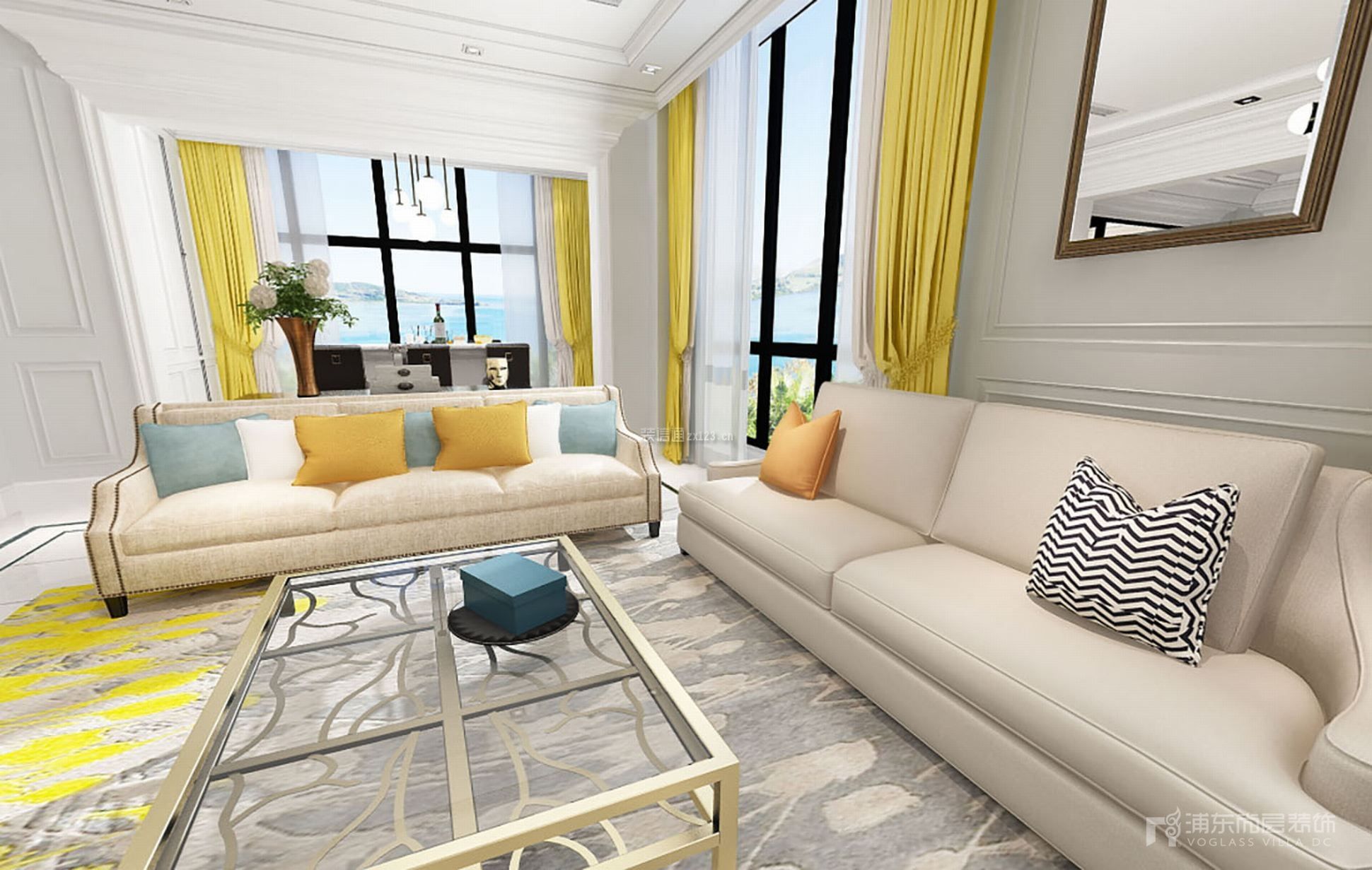 现代美式客厅装修效果图 2020现代美式客厅装修 