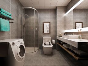现代风格87平米二居室卫生间淋浴房装修效果图