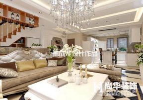 欧式风格200平米复式客厅沙发装修效果图