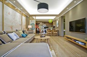  2020客厅木地板贴图图片欣赏 2020简约的客厅木地板效果图