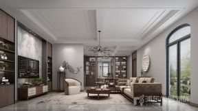 640平新中式别墅客厅装修效果图