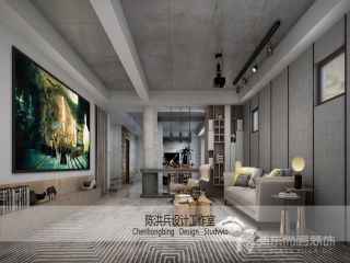 450平别墅现代风格影音室设计图片