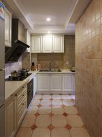 简美式风格125平米三居室厨房橱柜设计图片