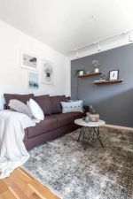 2023北欧风格单身公寓客厅装修设计图片