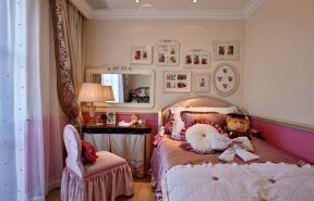 二室二厅样板间粉色卧室装修效果图