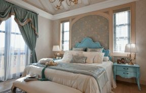  2020大户型法式卧室装修效果图 2020法式卧室窗帘装修图样板房 法式卧室设计