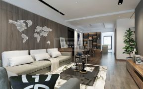 金阳新世界180平米现代简约客厅装修案例