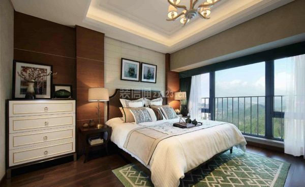 重庆紫御江山190㎡新中式风格三居室装修设计案例