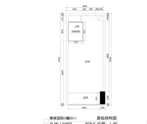 摩根公寓42平米loft現(xiàn)代風格裝修平面圖