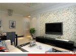 现代华府120㎡美式客厅电视墙效果图