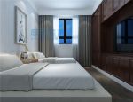 四居150平现代风格双人床卧室装修效果