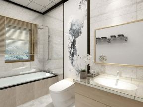 新景豪庭100平米新中式卫生间设计方案