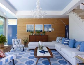 家庭装修效果图客厅 普通家庭客厅装修 2020浅蓝色客厅装修效果图