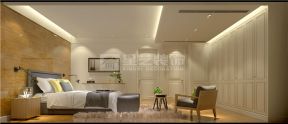 华发新城155平米三居室现代风格装修主卧效果图
