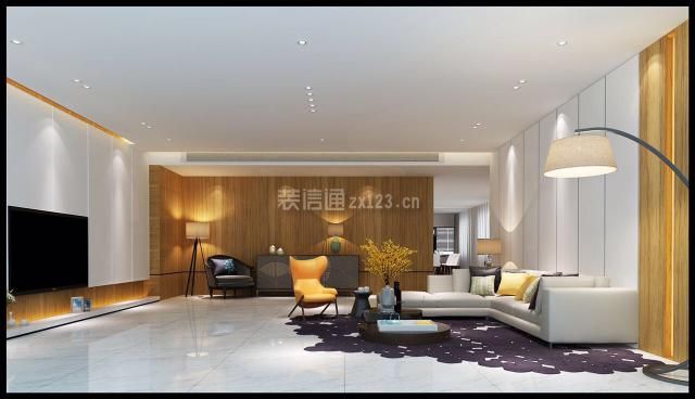 尚东领御260平米四居室现代风格客厅装修效果图