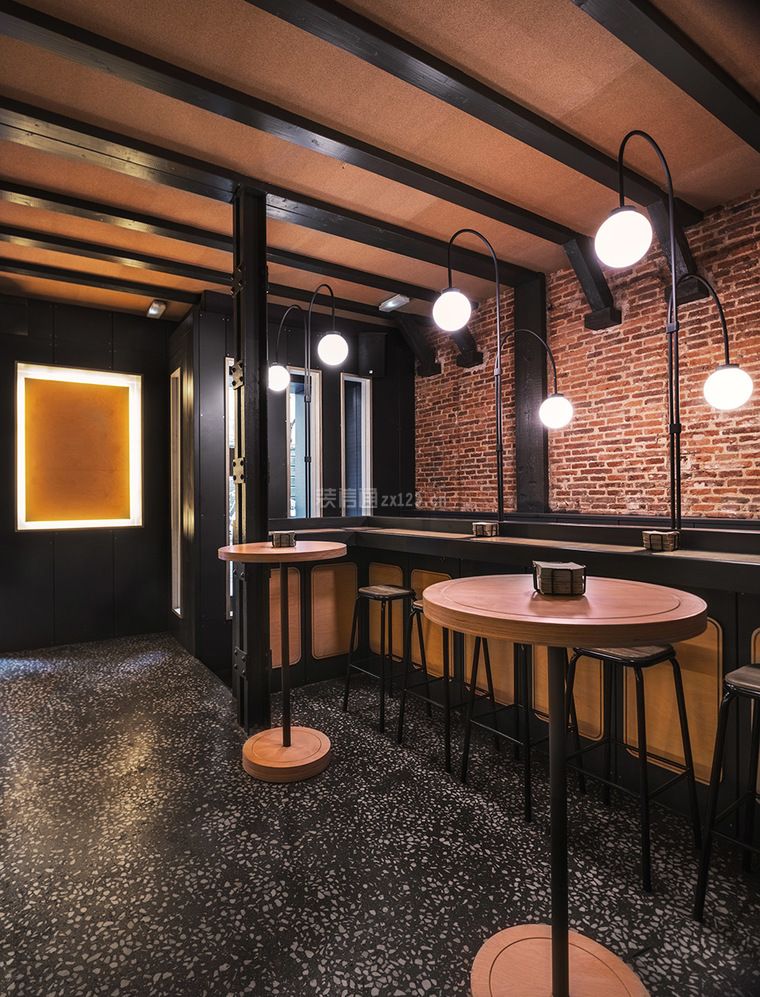 簡約風(fēng)格100平米快餐飯店背景墻設(shè)計圖片