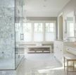 2023白色家装卫生间浴室玻璃图片