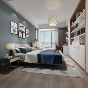 华发新城150平米三居室现代风格次卧装修效果图