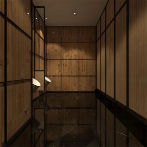 新中式风格2000平米水疗会所室内装修效果图