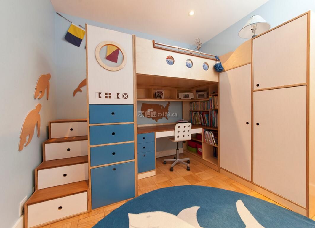 儿童房室内组合家具设计布置效果图片