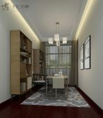 华发蔚蓝堡150平米三居室新中式风格书房装修效果图