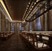 新中式风格300平米餐饮店面室内装修效果图