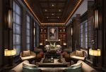 新中式風(fēng)格300平米餐飲店休息室裝修效果圖